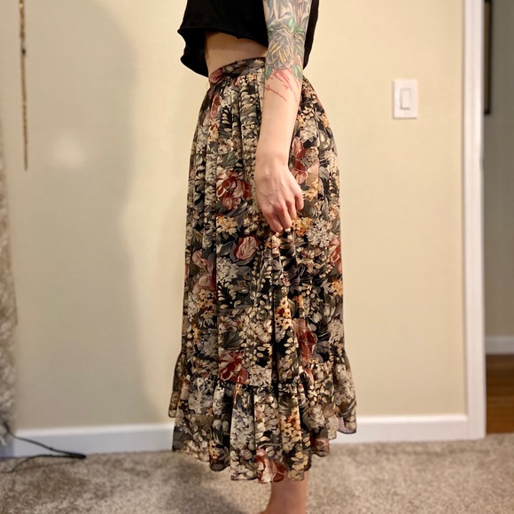 Vintage Floral Skirt Mr Beau by RL Davis 70s - Picture 6 of 10